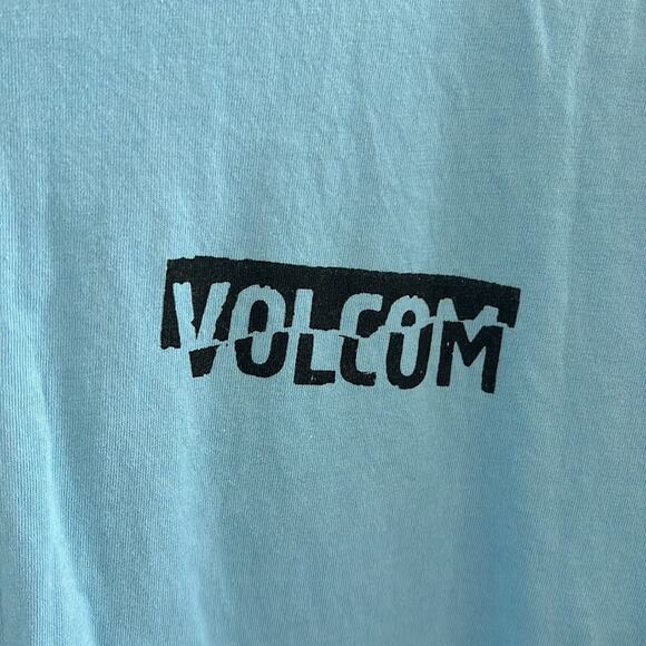 Volcom Blue Orange Graphic Surf Skate T-Shirt Tee XL - Picture 4 of 5